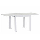Tavolo da Giardino Allungabile 82/163x82xH75 cm in alluminio Lipari Bianco