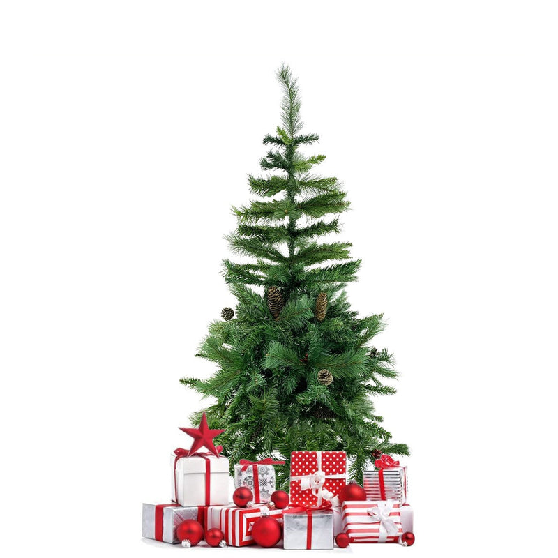 Albero di Natale 150H cm 504 Rami Pieghevoli in PVC Abete Artificiale