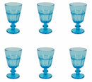 Set 6 Calici Ø8,5x14 cm in Vetro Villa d'Este Home Tivoli Floyd Blu