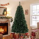 Albero di Natale Artificiale 98x98x180 cm con 888 Rami Ignifughi e Base Pieghevole in Metallo Verde      