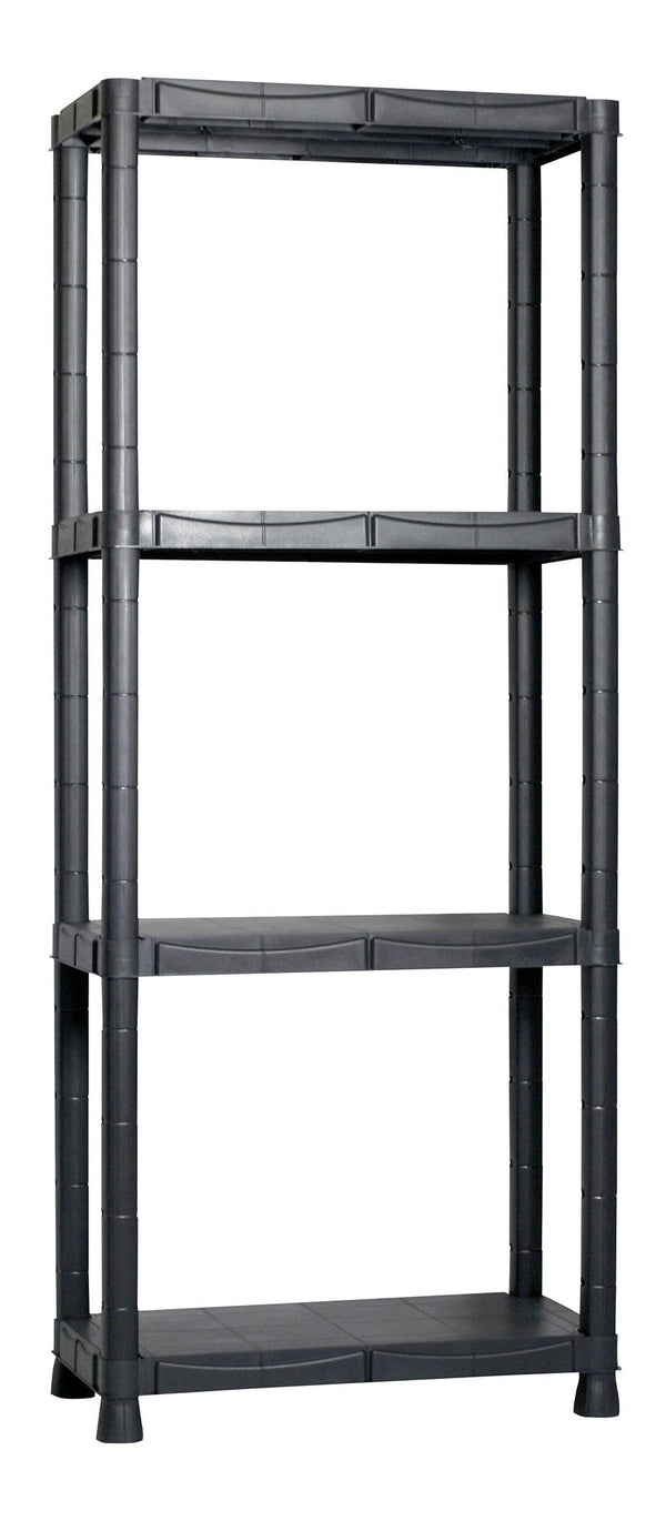 Étagère en résine antichoc 4 étagères 60x30x143 cm Bauer Noir prezzo
