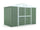 Cabane de jardin en tôle d'acier porte-outils 327x155x217 cm Enaudi Vert