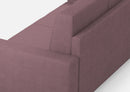 Divano Angolare 5 Posti 226x226x85 cm Sakar in Tessuto Prugna