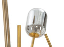 Lampadario Glam Galaxy 100x10x80 cm in Ferro e Vetro Fumo e Oro