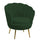 Fauteuil rembourré 73x72xh49/77 cm en tissu velours Tulipan vert