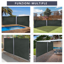 Divisore da Giardino 600x180 cm Regolabile Anti UV con Maniglia in Metallo e Poliestere Grigio      
