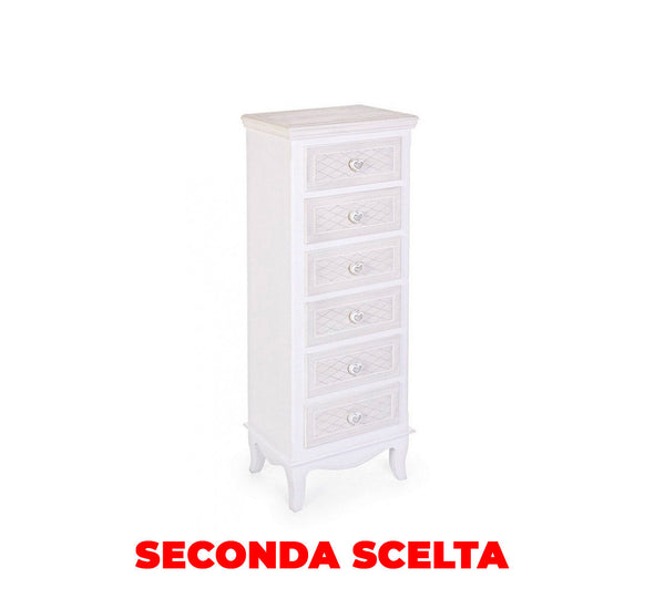 Commode 6 tiroirs Charlene en bois Second Choice sconto