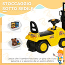 Trattore Muletto Cavalcabile per Bambini  86x27,5x47,5 cm con Portaoggetti Giallo e Nero