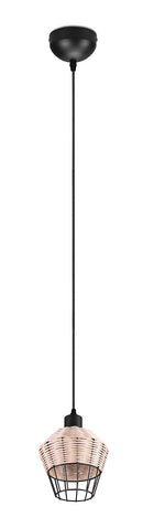 Lampada a Sospensione da Interno Attacco E27 in Tessuto Naturale