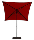 Ombrellone da Giardino 2x2 m Palo Ø38 mm in Alluminio Tessuto Dralon Acrilico Border Rosso