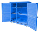 Armadio Porta Attrezzi da Giardino 3 Ripiani 87x47xH95 cm in Legno Cunninghamia  lanceolata Blu