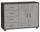 Madia 2 Ante 4 Cassetti 116x86x41 cm Ossido Nero/Cemento