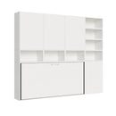 Letto Singolo a Scomparsa Composizione E Kando H226,7 Bianco Frassino con Materasso