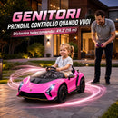Macchina Elettrica Bambini 3-6 Anni 12V Licenza Lamborghini Autentica con 2 Motori Porta a Forbice Sospensioni Rosa      