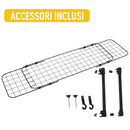 Barriera Divisore di Protezione Macchina per Cani Regolabile 91-145x30 cm 