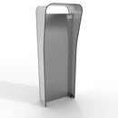 Colonnina Copertura per Stazioni di Carica Auto Elettriche 47x131x31 cm in Alluminio Wallbox Stand Bianco/Silver