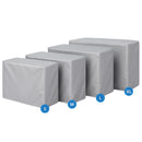 Copri Condizionatore da Esterno Impermeabile Taglia XL in PVC Finitura Liscia Grigio