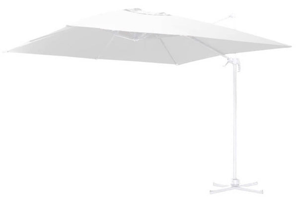online Parasol de jardin décentralisé 4x4m en aluminium blanc Montana