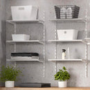 Kit per Fissaggio Mensole 280 mm in Acciaio Emuca Bianco
