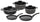 Batterie de cuisine 8 pièces en aluminium moulé sous pression antiadhésive Olympia Hard Cook