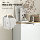 Scarpiera Salvaspazio a 3 Cassetti per 18 Paia di Scarpe 60x23.5x115 cm Ripiani Regolabili in Legno Bianco  