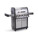 Barbecue a Gas con 5 Bruciatori Termometro Fornello Laterale e Infrarossi Taddei Hancook 5F