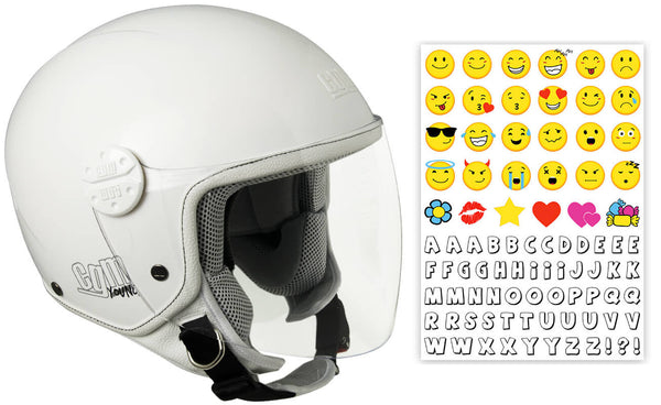 prezzo Casque Demi-Jet Enfant Visière Longue CGM Varadero Smile 206S Blanc