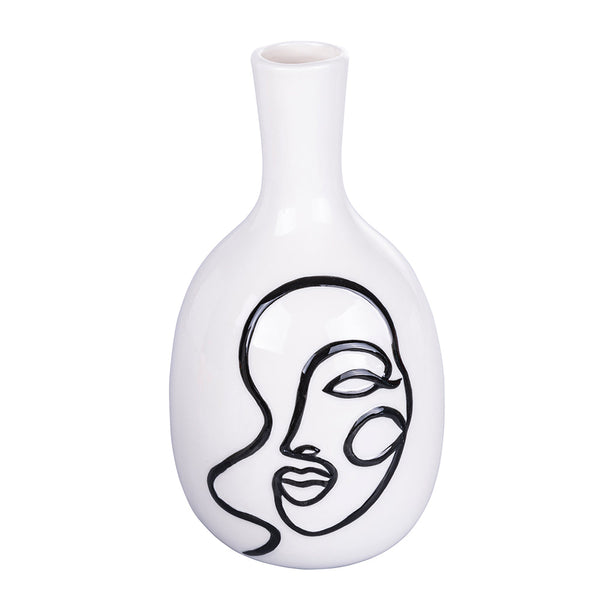 Vaso con Viso Ø12,6x23 cm in Ceramica VdE Tivoli 1996 Vis a Vis sconto