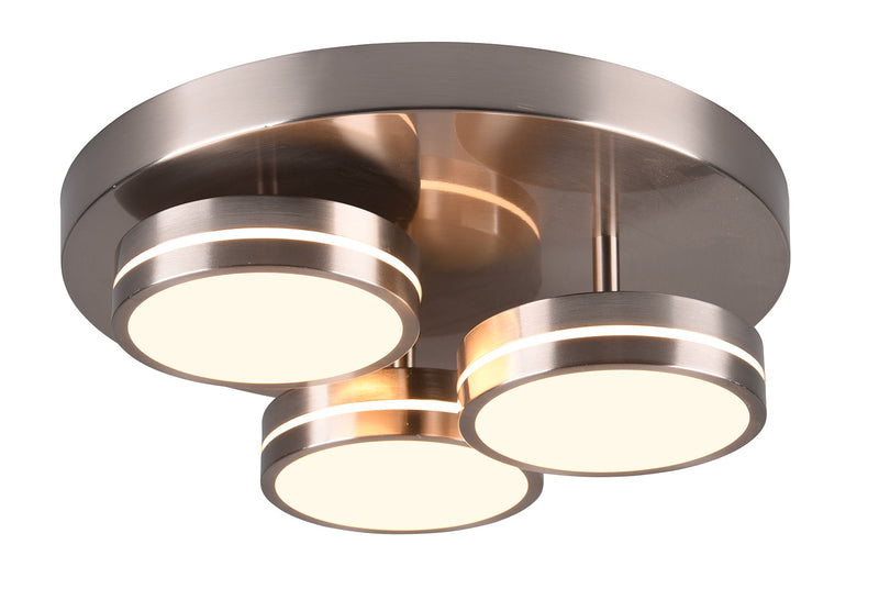 Plafoniera da Interno a LED in Metallo Nichel Satinato 
