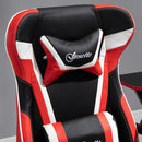 Sedia da Gaming Massaggiante in Similpelle in Similpelle  Nera e Rossa