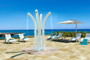 Lettino Chaise Longue da Esterno Giardino Inclinabile con Ruote Arkema Serendipity Ruby