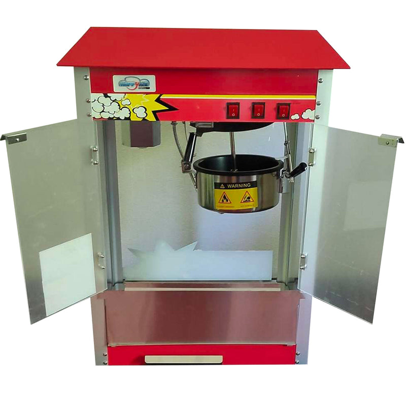 Macchina per Popcorn Elettrica 55x41x74 cm con Pentola in Teflon Original Happy Air