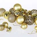 Set 100 Palline Decorative di Natale Ø3-4-6 cm Champagne      