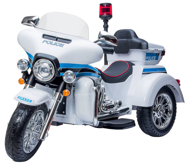 prezzo Moto Électrique Police Américaine 3 Roues pour Enfants 12V Kidfun Police Washington Blanc