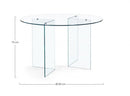 Tavolo Iride Tondo D130 Rotondo in Vetro