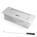 Inserto per Camino a Bioetanolo da Pavimento 58x28x52 cm con Bruciatore Nero