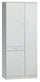 Armoire 3 Portes 1 Tiroir 77x183x34 cm Blanc Lisse