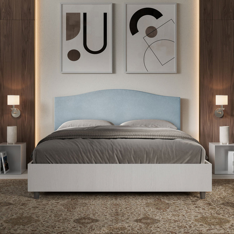 Letto Matrimoniale Grace Azzurro Varie Misure