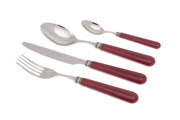 Ménagère de Service 24 Pièces en Acier Inoxydable Rivadossi Sandro Mistral Bordeaux prezzo