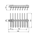 Porta Pantaloni Estraibile per Armadio Montaggio a Sinistra in Acciaio e Plastica Emuca Grigio Metallizzato
