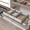 Kit 2 Cestelli e Vassoio per Amadio Regolabile 800 mm Emuca Grigio Pietra