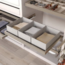 Kit 3 Cestelli e Vassoio per Amadio Regolabile 900 mm Emuca Grigio Pietra