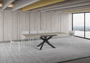Tavolo Allungabile 160-420x90x77 cm Volantis Cashmere Telaio Antracite 