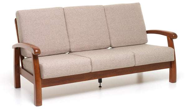 prezzo Canapé 3 places 180x88x87 cm Coussins en tissu écru