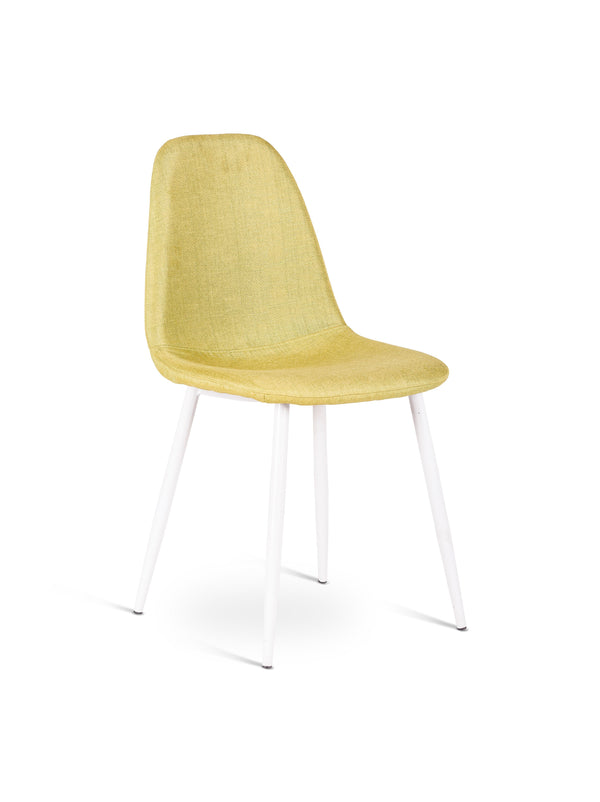 online Chaise en tissu Annalisa jaune
