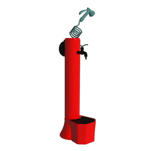 sconto Fontana da Giardino con Rubinetto Secchiello e Tubo Flessibile a Scomparsa Sined Tritone Pro Rosso