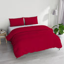 Copripiumino Matrimoniale con Sacco e Federe in Raso di Poliestere Bordeaux