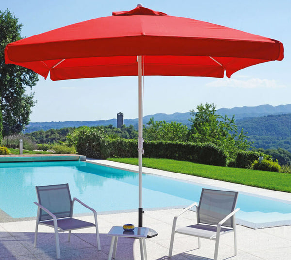 prezzo Parasol de jardin en aluminium 3x3m Vorghini Tramontana Rouge