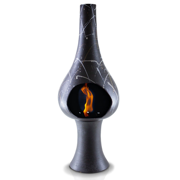 acquista Cheminée de Sol au Bioéthanol en Céramique 35x95 cm Ferazzoli Flûte Marron Sketches