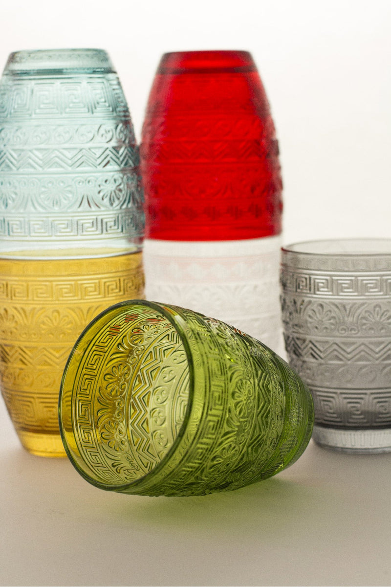 Set 6 Bicchieri Ø8,3x10,5 cm in Vetro Villa d'Este Home Tivoli Mexico Multicolor